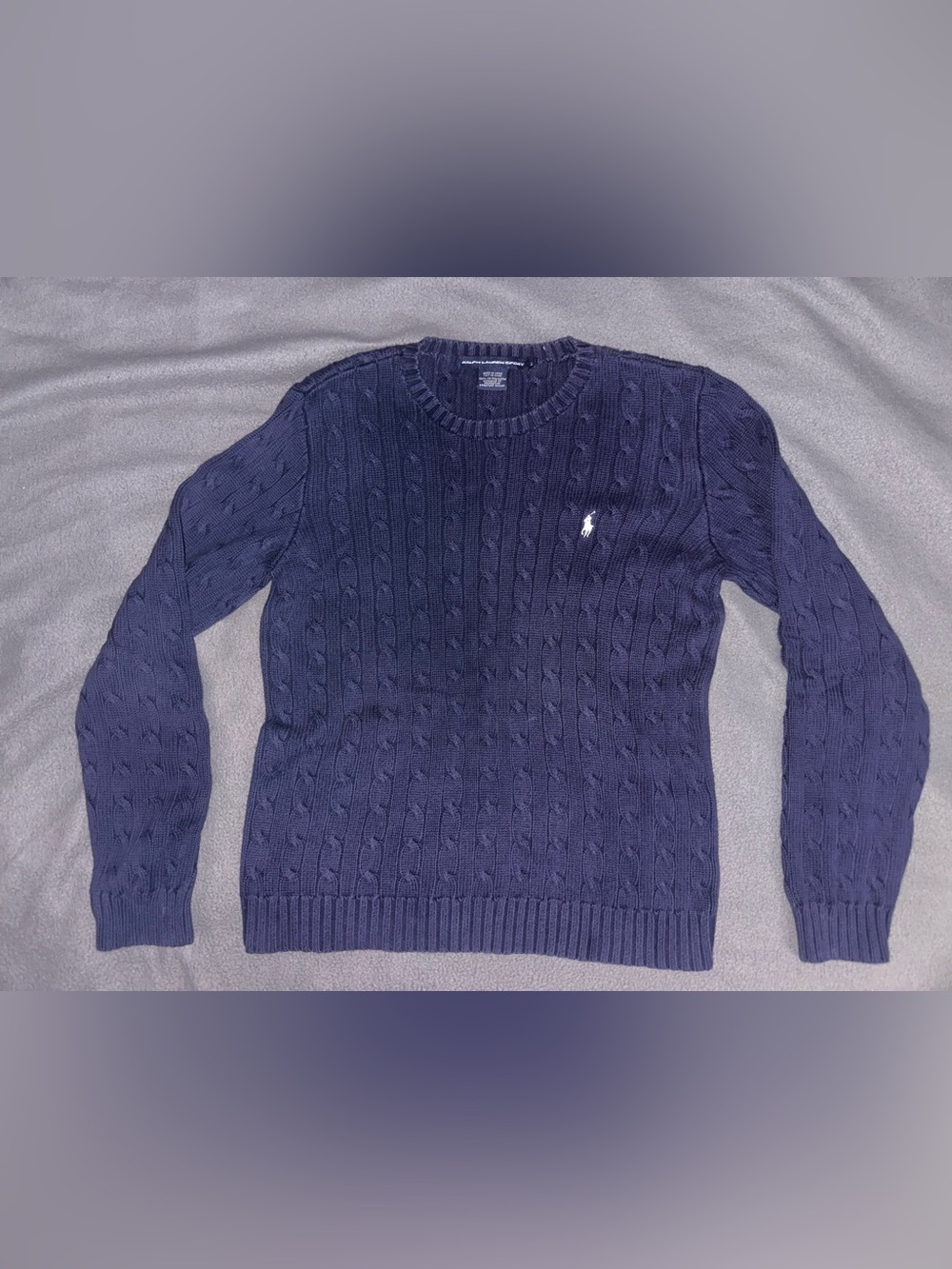Ralph Lauren Men's Cable Crewneck Sweater - Navy